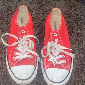 Red and white chuck Taylor’s